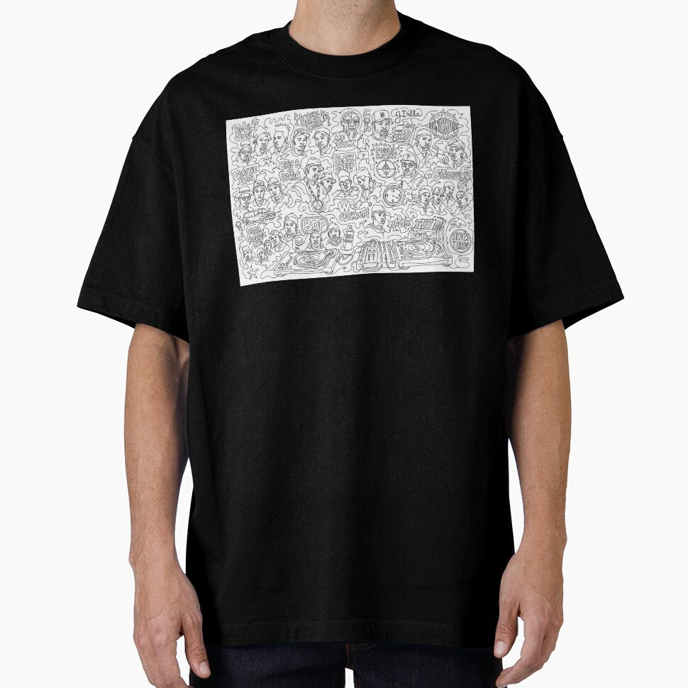 Hip hop line drawing by As Yet Unknown