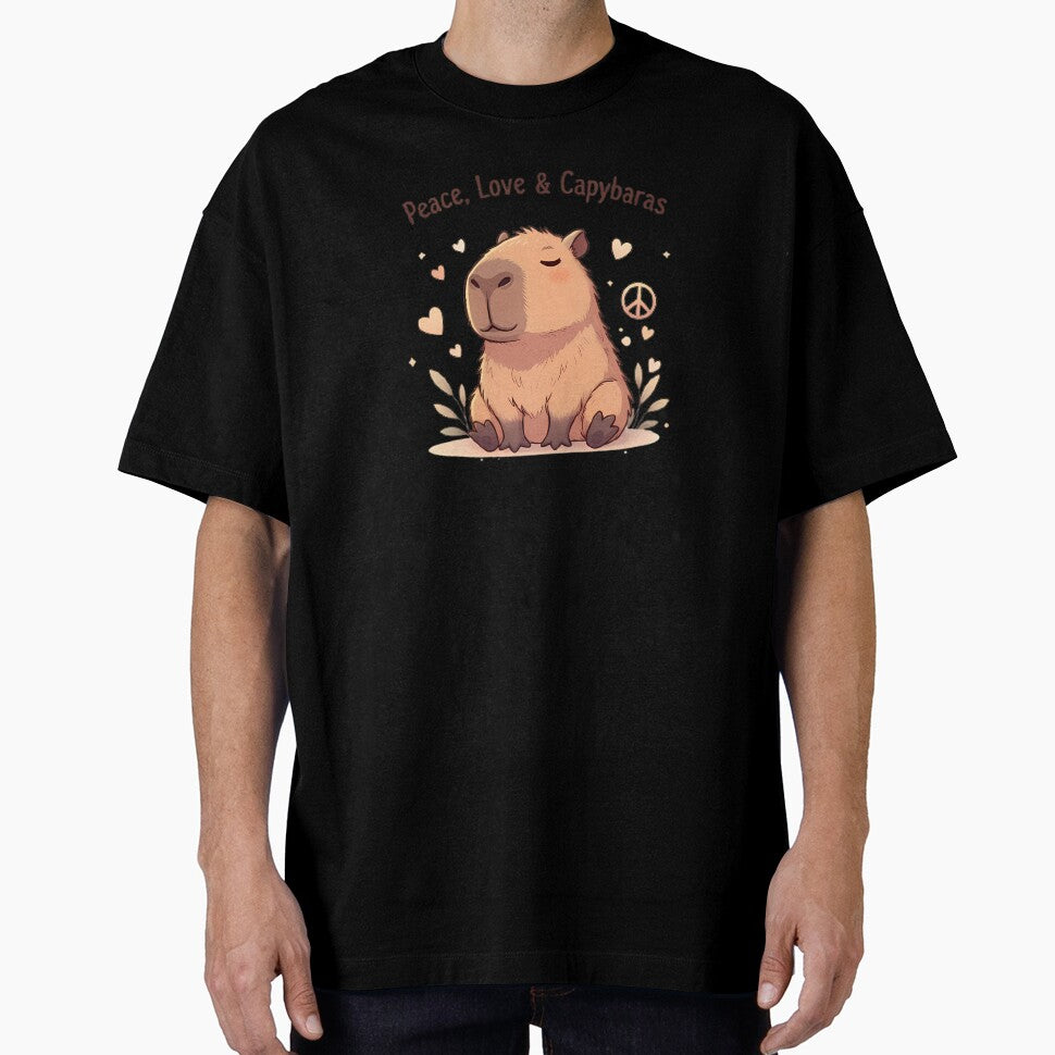 Peace Love & Capybaras - Cute Animal Tranquility Design by FreshPrintCo