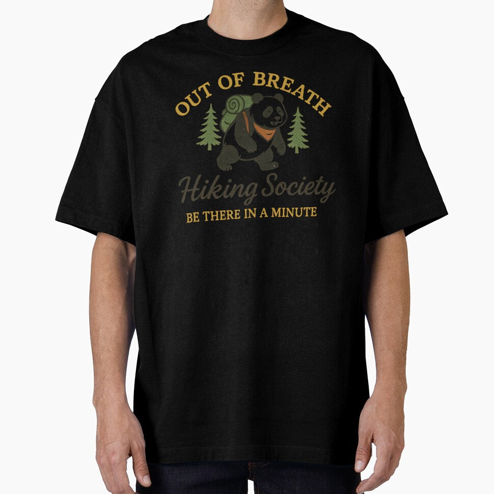 Out of Breath Hiking Society, Hiking Humor, Trail Adventure, Mountain Hiking, Panda Lover Outdoor Enthusiast Gift, Mountain Trail Humor, by Orvista