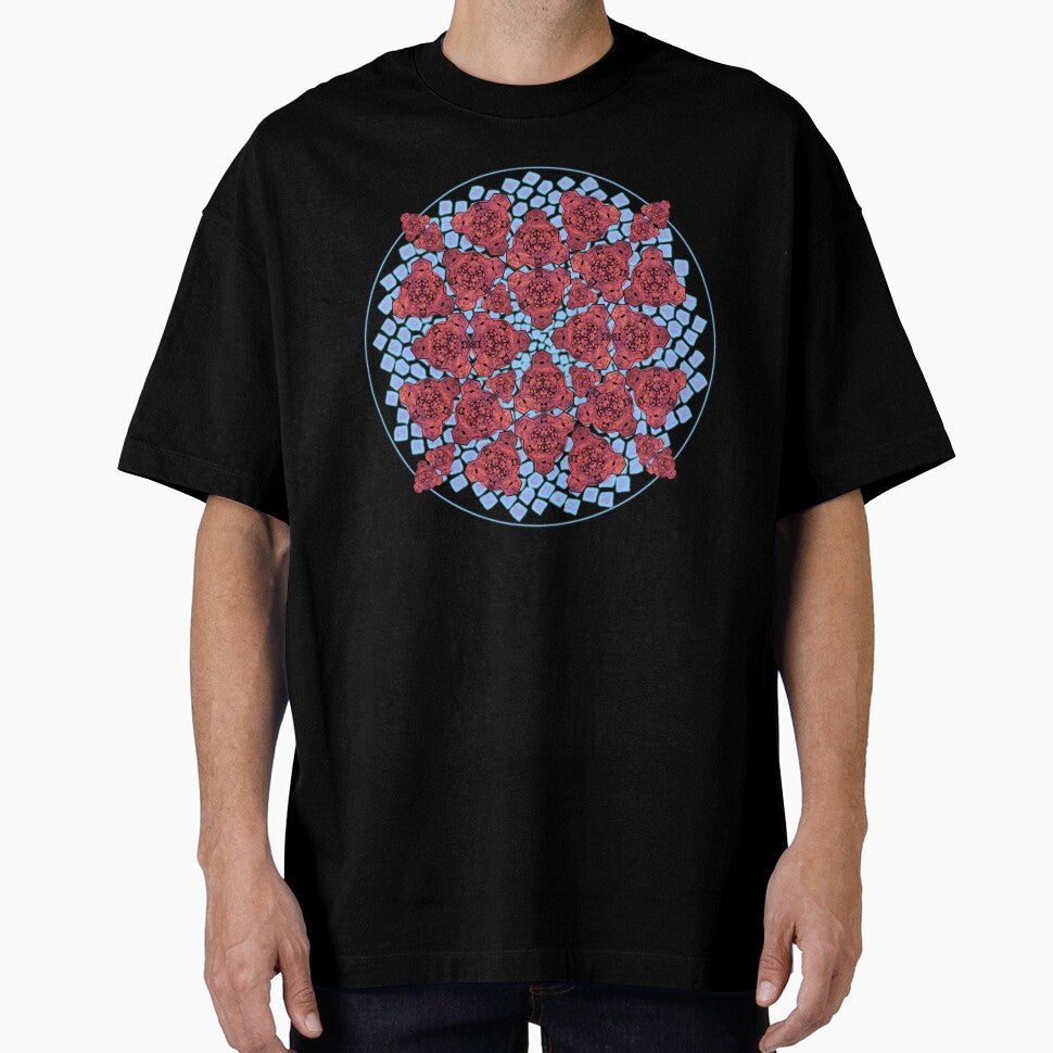 Red Sky Cube Mandala Cacophony & CircleVisions (B&P) by createVisions
