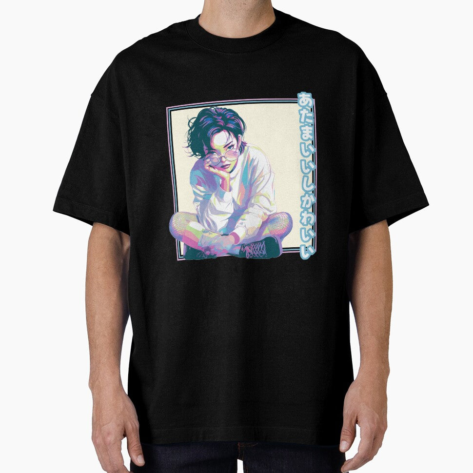 Anime Girl Smart and Cute Vaporwave by Kings-Graphics