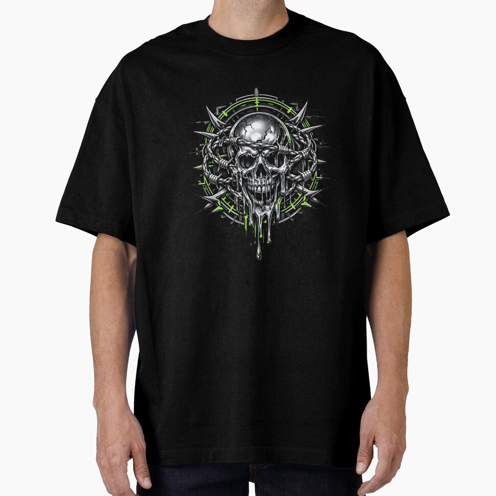 Distressed Cyber Glitch Heart Hoodie, Underground Gothic Y2K Tee, Alternative Streetwear Graphic Shirt, Heavy Metal Aesthetic by TrendingView