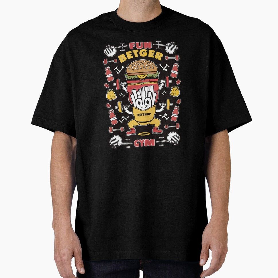 ''Fun Betger Gym'' Cute Humor Funny Sarcastic Gym T-Shirt by Witty Shirts
