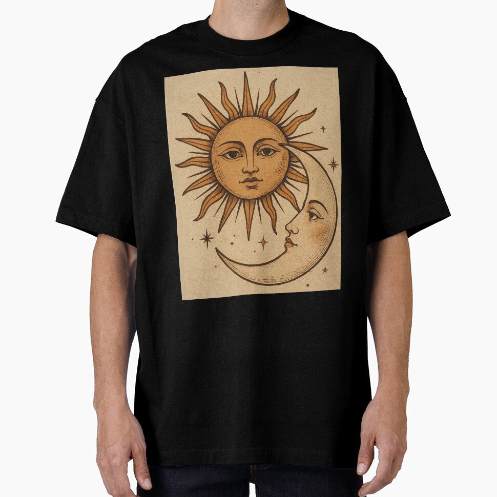 Whimsical sun and moon by mhallthomsen