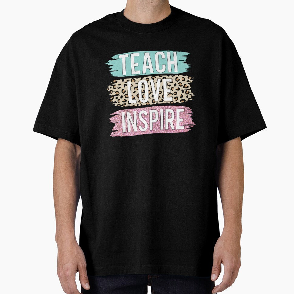 TEACH LOVE INSPIRE | Leopard print teacher's gift by ETIndustries