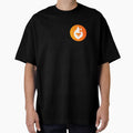 Theta Fuel TFUEL Crypto Fire Flame Logo Orange Circle by mkilpt