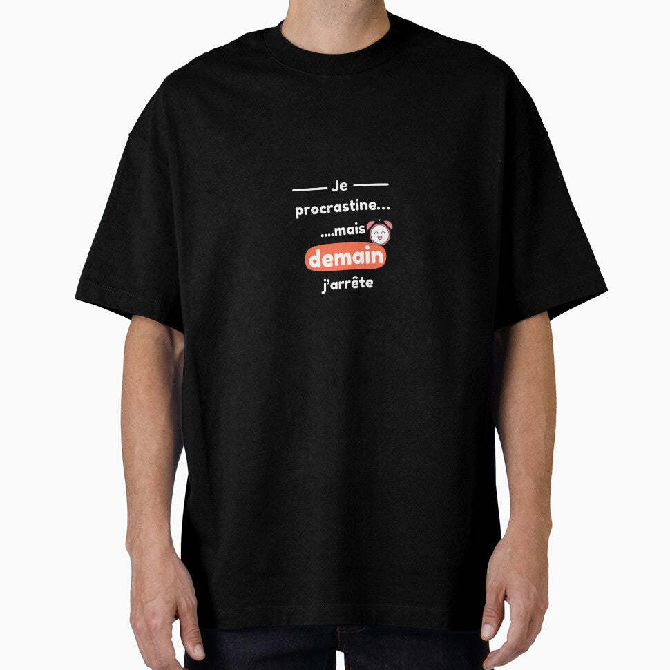 Funny Unisex Short Sleeve T-Shirt "I Procrastinate... But Tomorrow I'll Stop" | Modern Design, Original Gift by MyGraphixCraft