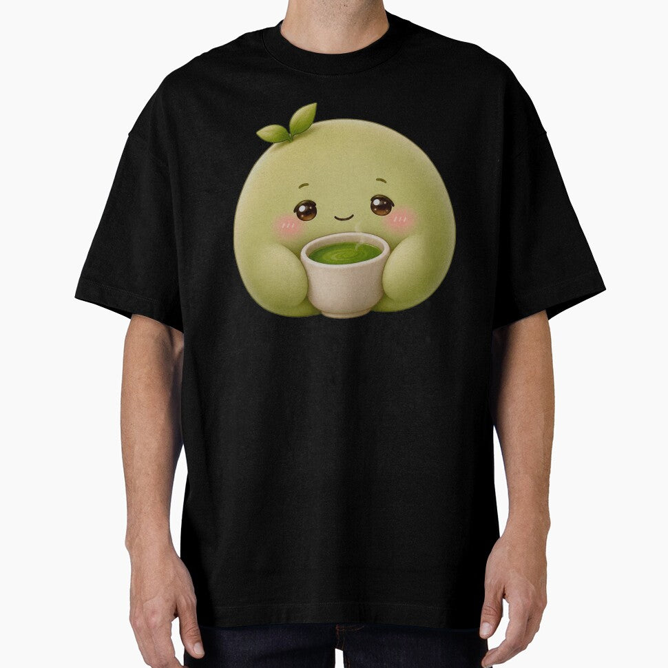 Cute Matcha Mochi Holding Green Tea by ImagenFusionP