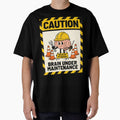 Caution: Brain Under Maintenance | Funny Warning Sign Sticker & T-Shirt by FuzzDrive