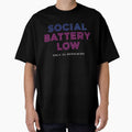Neon Social Battery Low Quote by SholoStudio
