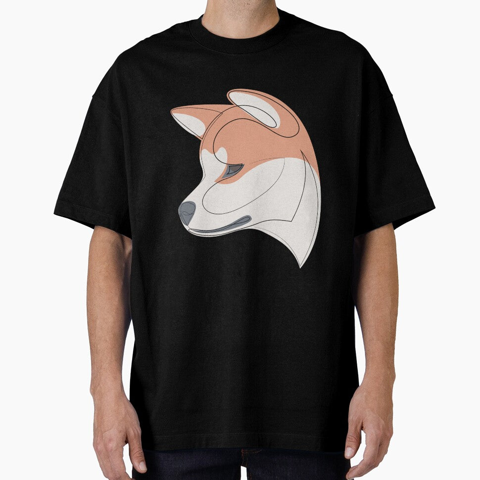 Akita Inu - continuous line by addillum