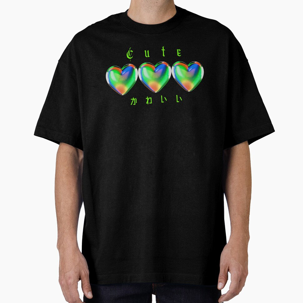 Cute glass hearts rainbow y2k style design by VantaTheArtist