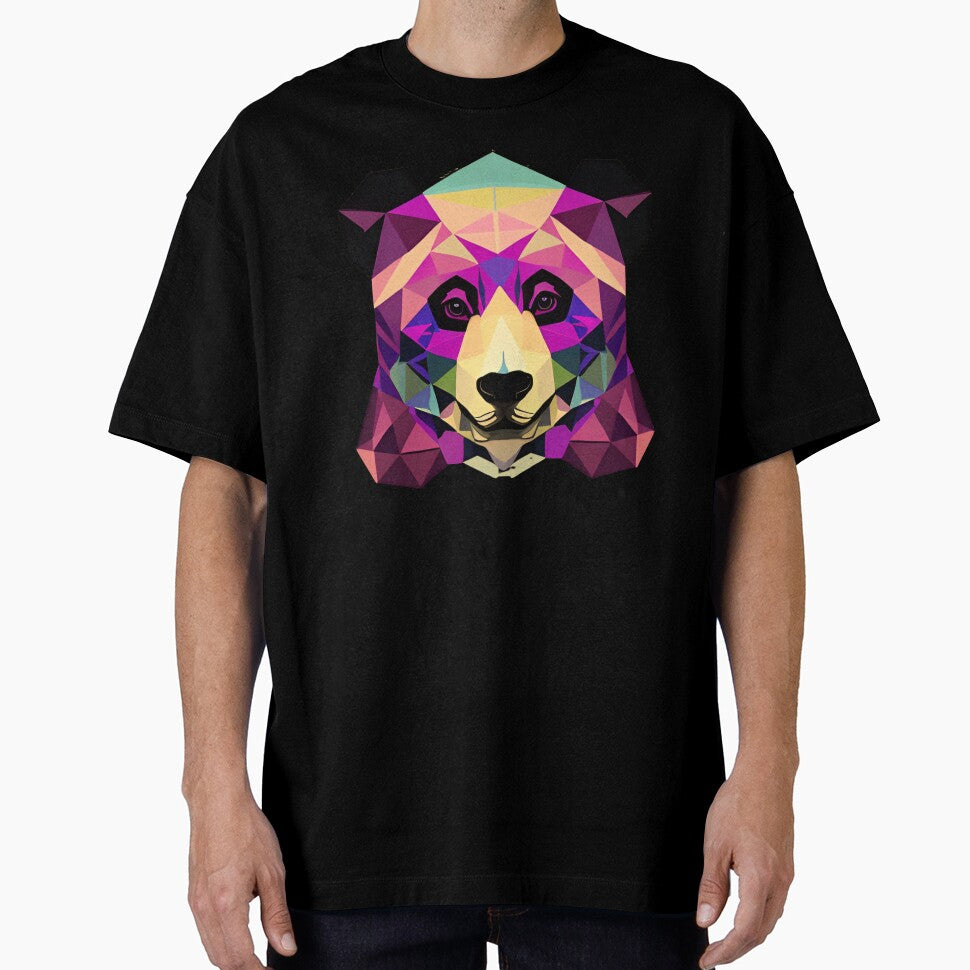Panda Geometrical Psychedelic Portrait by GeorgiosT