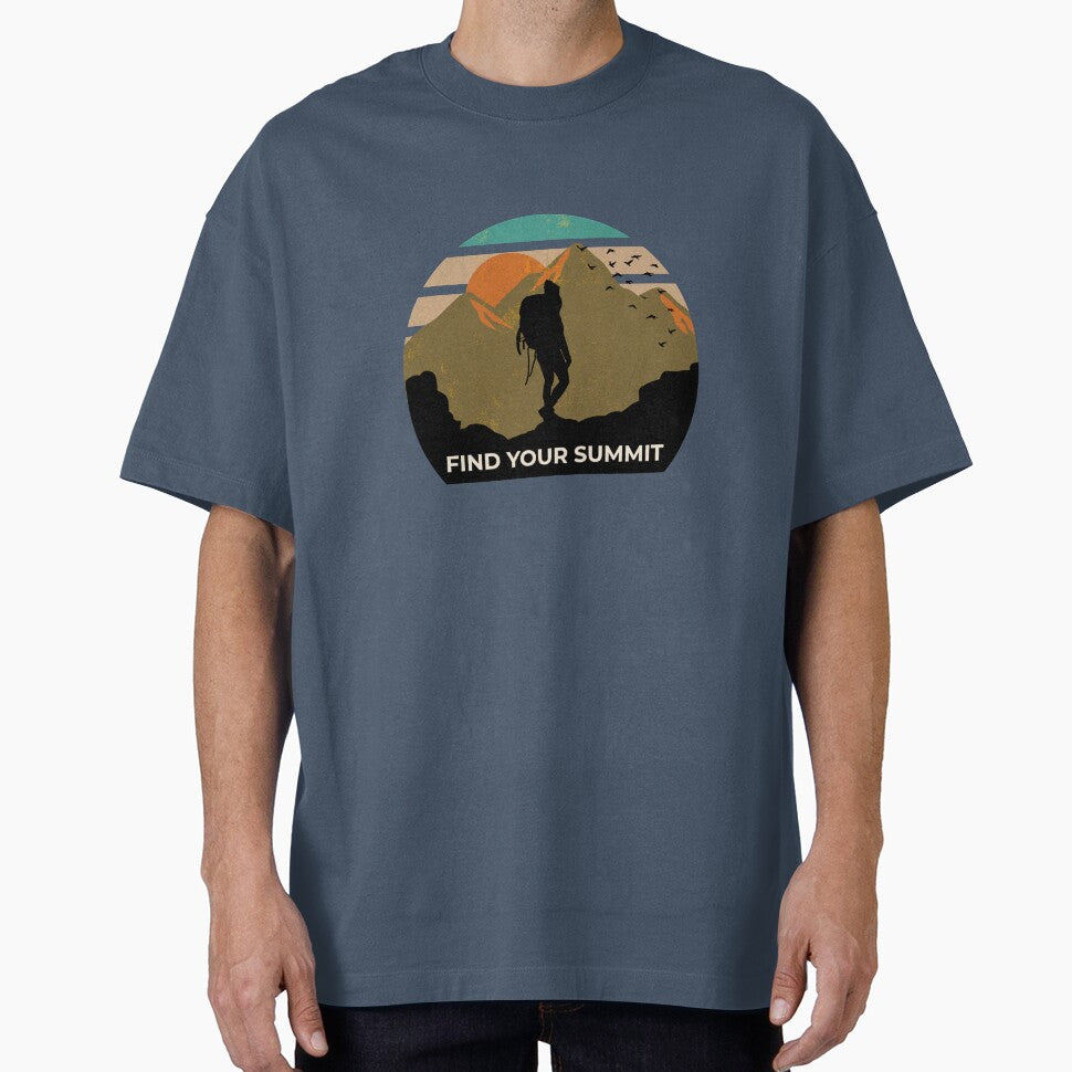 Find Your Summit. Hiking Woman. by FigTreeFactory