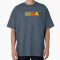 ❤️ Dina Personalized Name Wavy Retro Shirt, Coffee Mug, Sticker Gift by HelixPedia