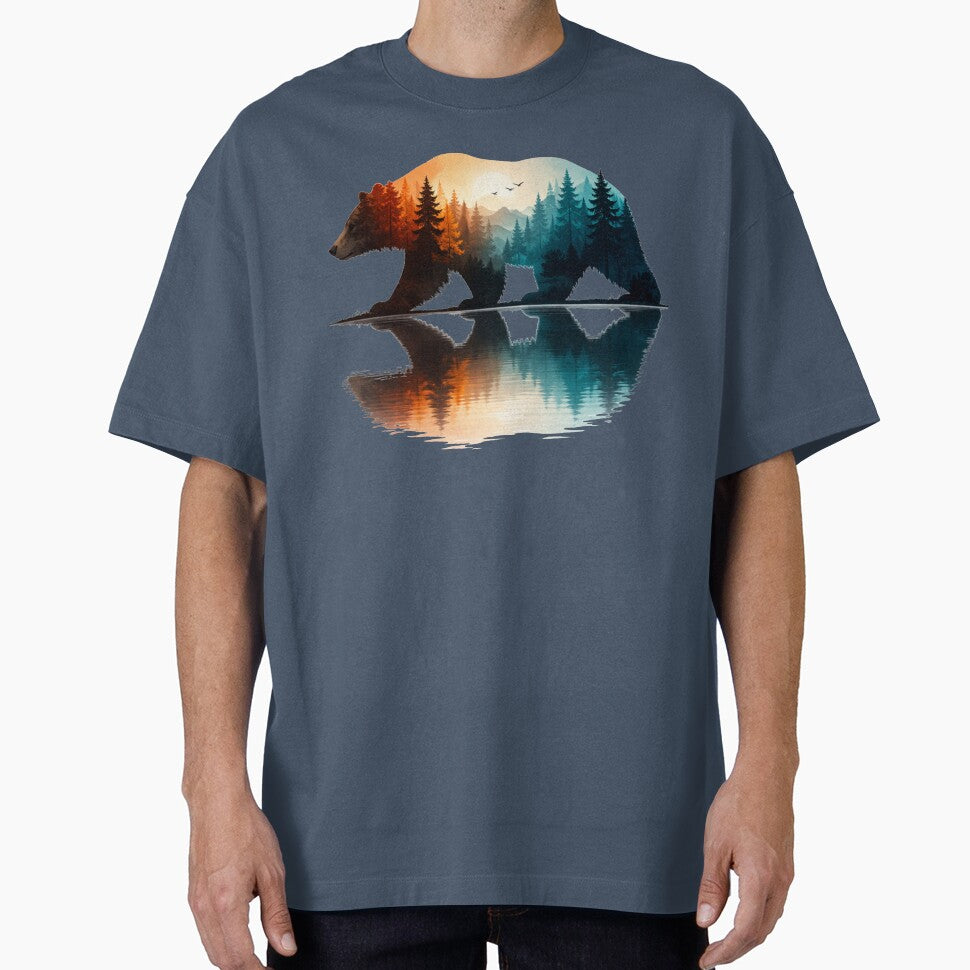 vintage lake bear art by stikrusak