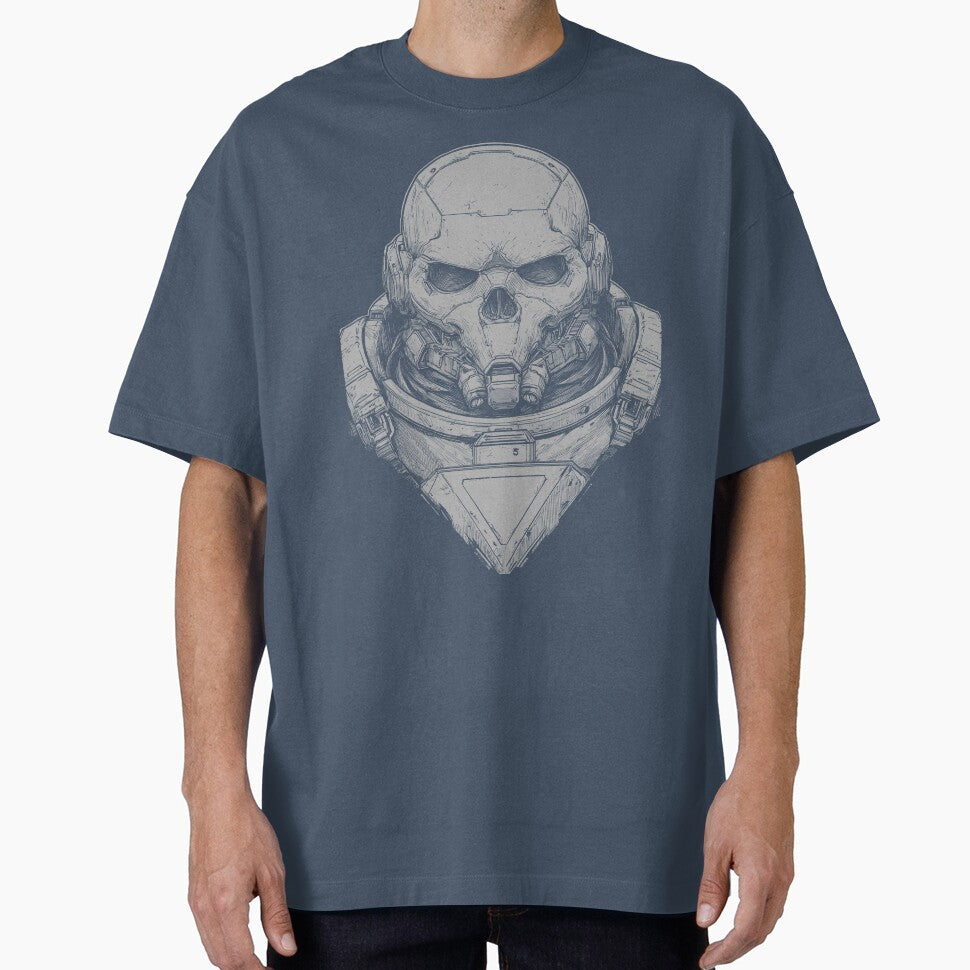 Cyber Skull Armor Graphic Tee by folskullyz