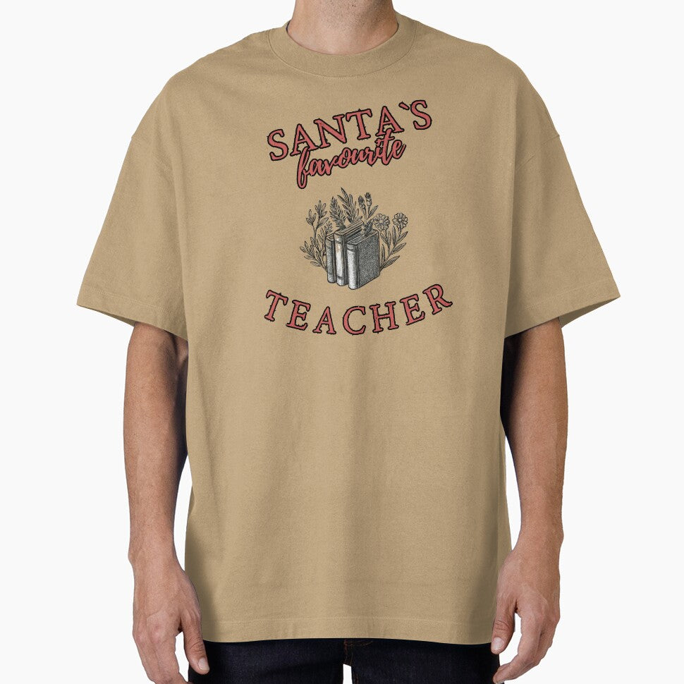 Santa’s Favourite Teacher – Cute Christmas Book & Flowers Design by Magda-Creates