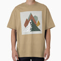 Climb The Mountain - Minimalist Geometric Hiking Art by NeuralAuraArts