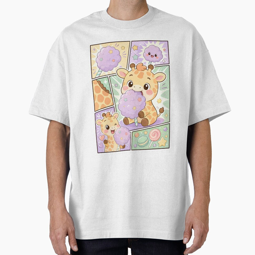 Kawaii Giraffe Cotton Candy Comic Panel by Magmashup