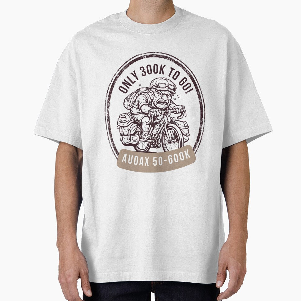 Only 300K To Go! | Audax Cycling Badge | Vintage Retro Tee by Pedal & Pace
