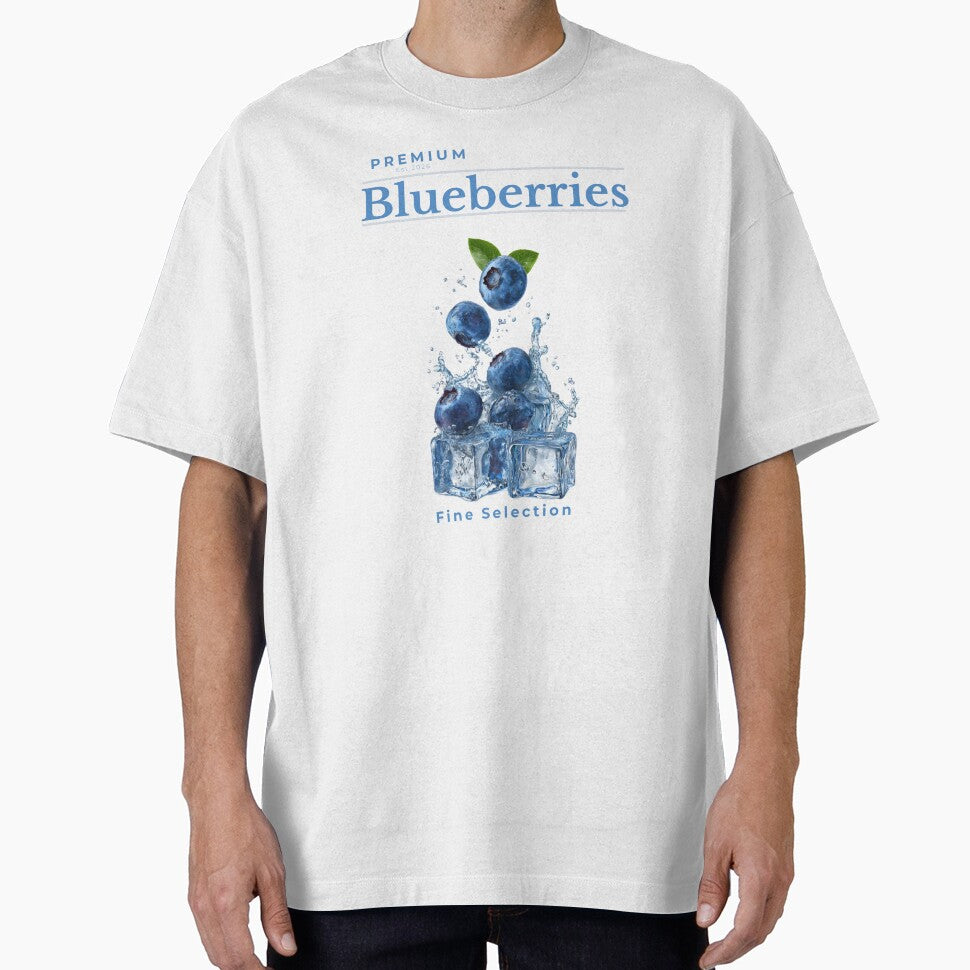 “Premium Blueberries Aesthetic T-Shirt – Luxury Fruit Design” by QuirkyCloud Designs