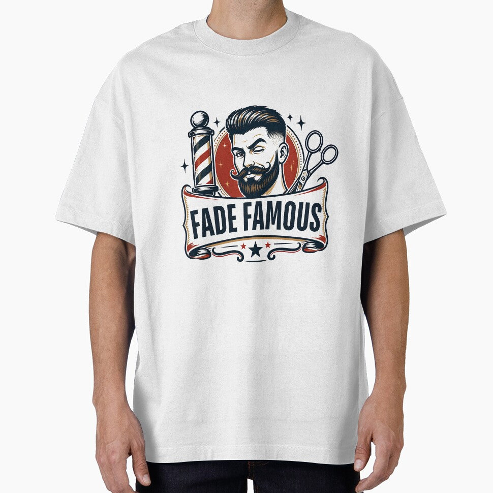 Vintage Fade Famous Bearded Man Barber Badge Design by Barber MD Culture
