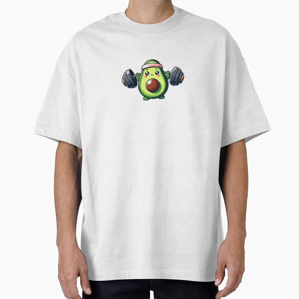 Cute Avocado Lifting Weights Gym Fitness Sticker by Jo Graphics