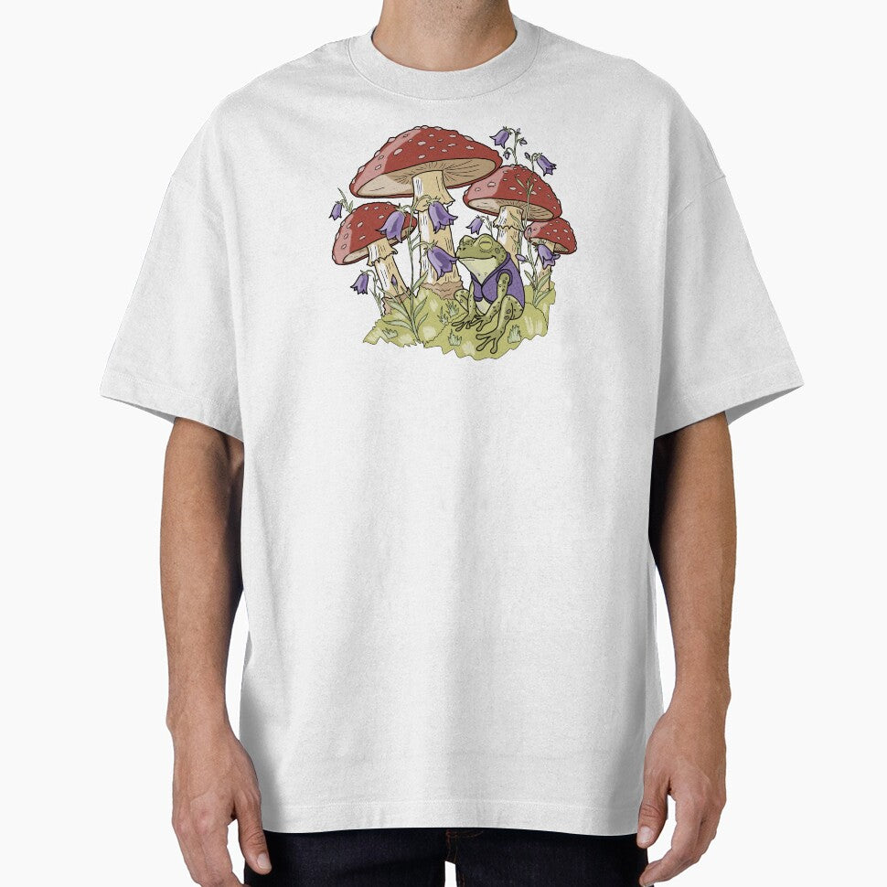 Frog in Vest with Amanita Mushrooms and Bluebells by LeshanArt