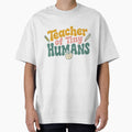 Teacher of Tiny Humans Funny Retro Teacher Back to School Shirt by Fanous