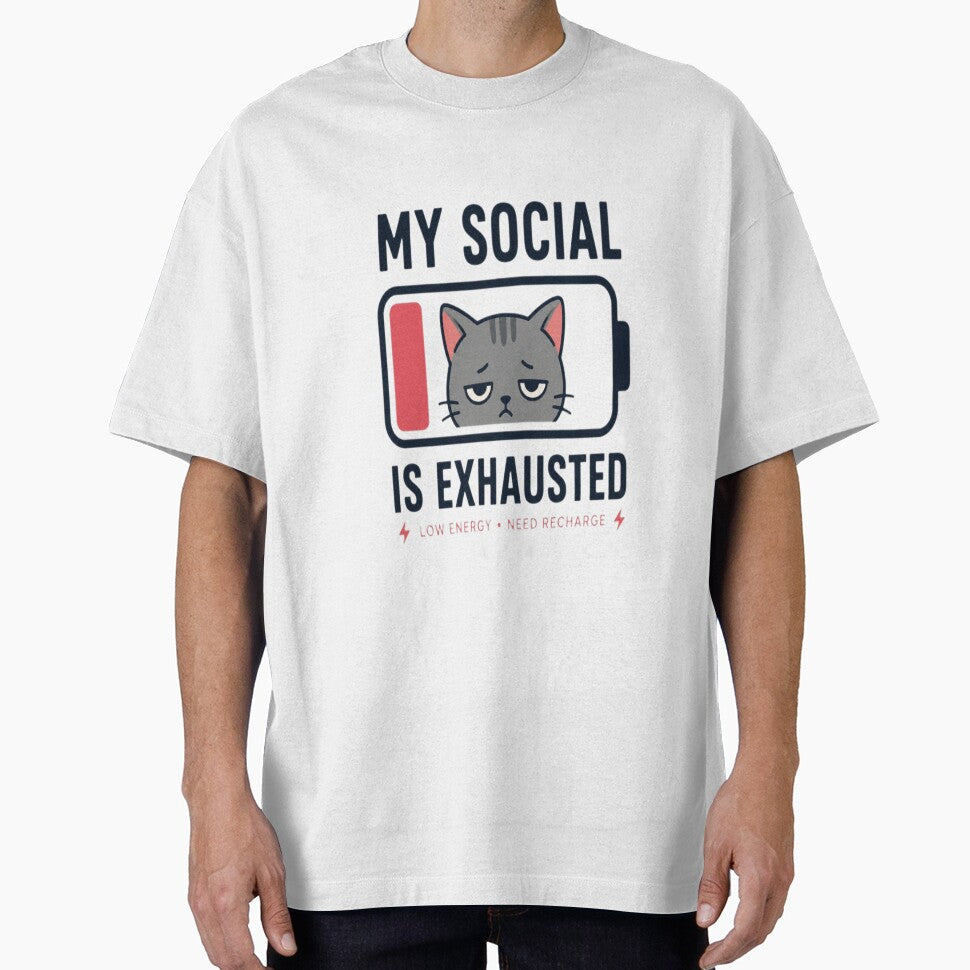 Low Social Battery Cat Funny Introvert Graphic by ArtoryNest
