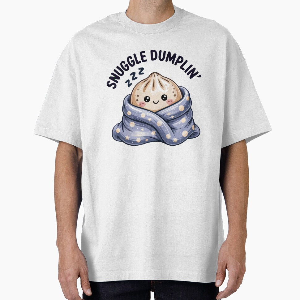 Snuggle Dumplin' – Cozy Sleeping Kawaii Dumpling Design by EmeraldeaArt