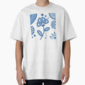 Blue And White Flower Boho Design by Sartoris Art