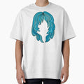 Ethereal Mermaid Blue Ocean Flowing Hair Silhouette by Karin Taylor