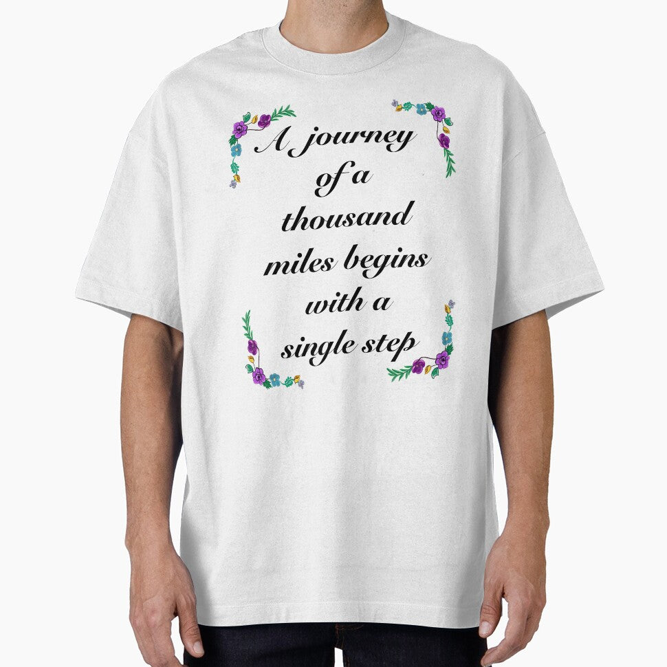 Inspirational motivational affirmation - A journey of a thousand miles by Artonmytee