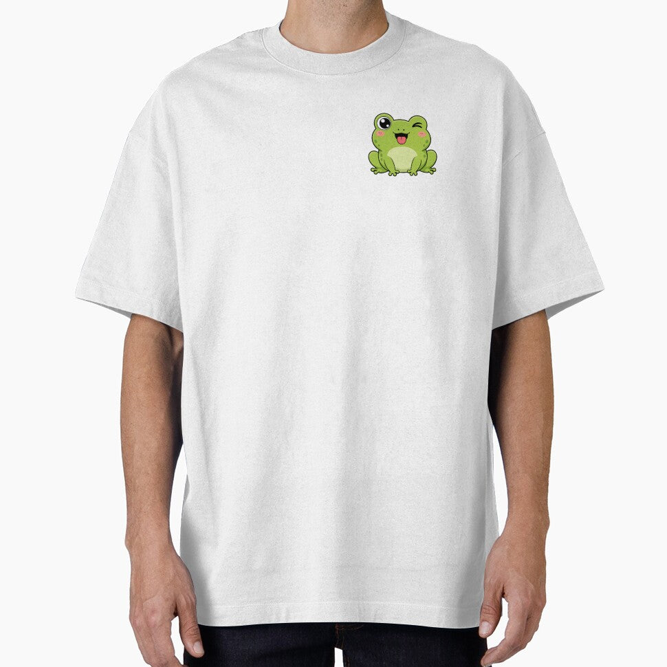 Cute Kawaii Frog Happy Winking Funny Frog Lover Gift by slestore