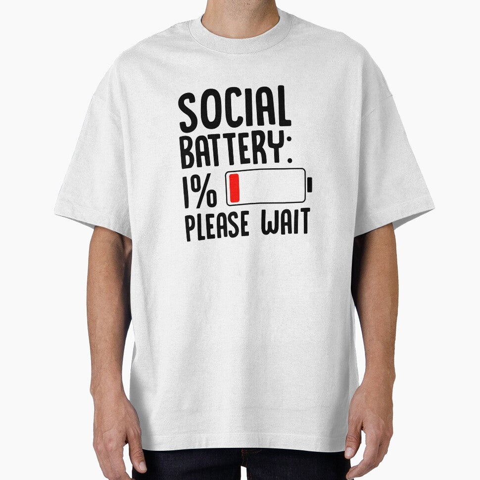 Low Social Battery Minimalist Funny Introvert Design by wisnubayuaji