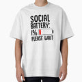 Low Social Battery Minimalist Funny Introvert Design by wisnubayuaji