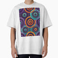 Minimalist Purple and Teal Overlapping Circles Pattern by DGtaLrtcom
