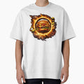 Explosive Fire Burger: Dark Intense Flaming Cheeseburger Spicy Dramatic Art by irfanshikh
