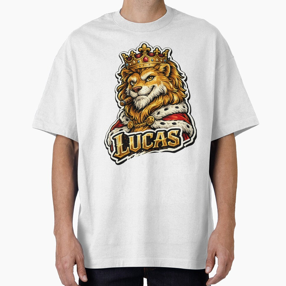 Lucas – Royal Lion Name Mascot Sticker by AlexLineArt