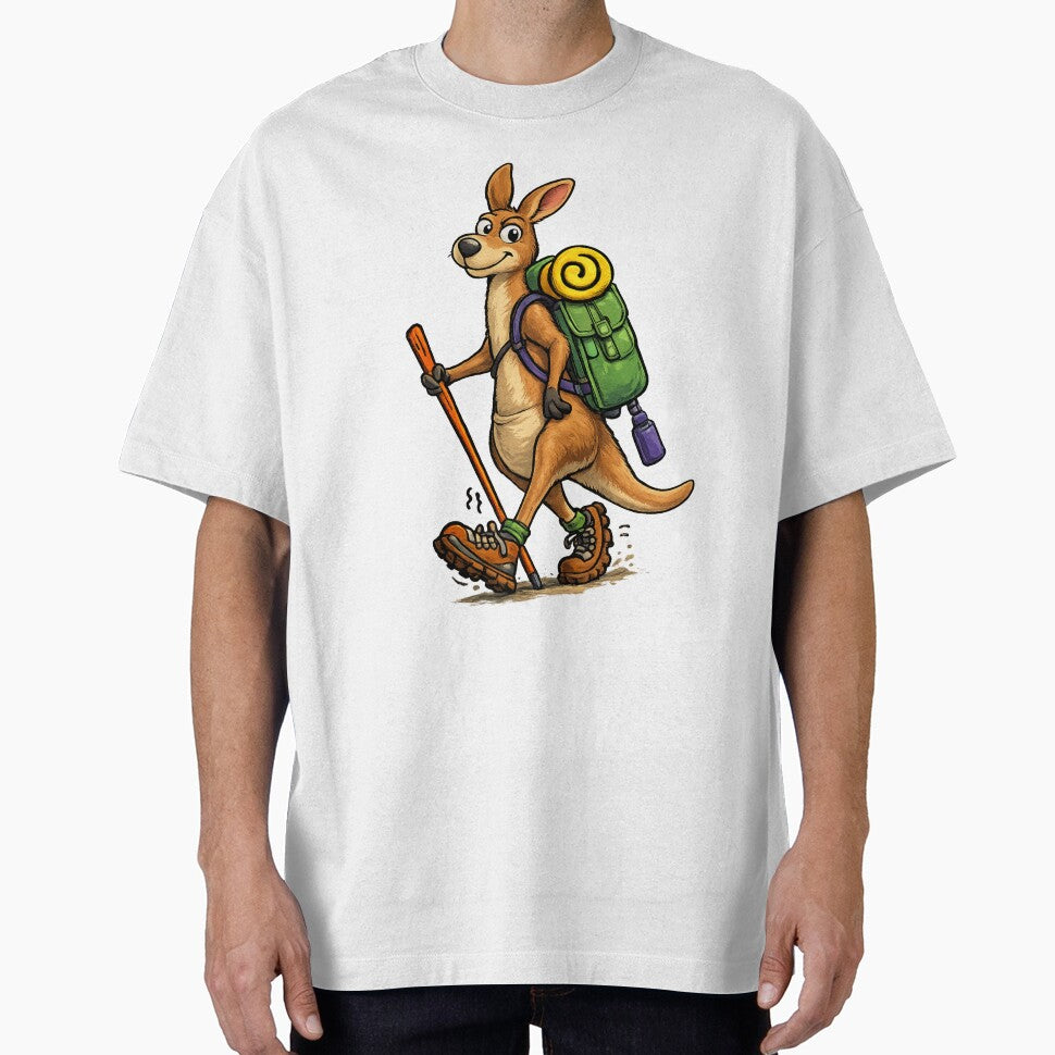 Cute Funky Australian Kangaroo Hiking Art Gift Men Woman Kids by Taylor  ART