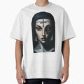 Cyborg Nun Portrait Dark Sci-Fi Sacred Tech Art by Elizarfa