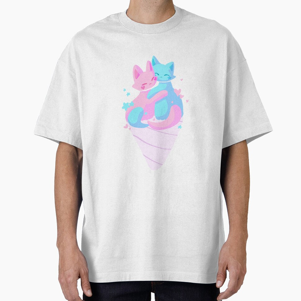 Cotton Candy Cat Hugs by KryzcutStudios
