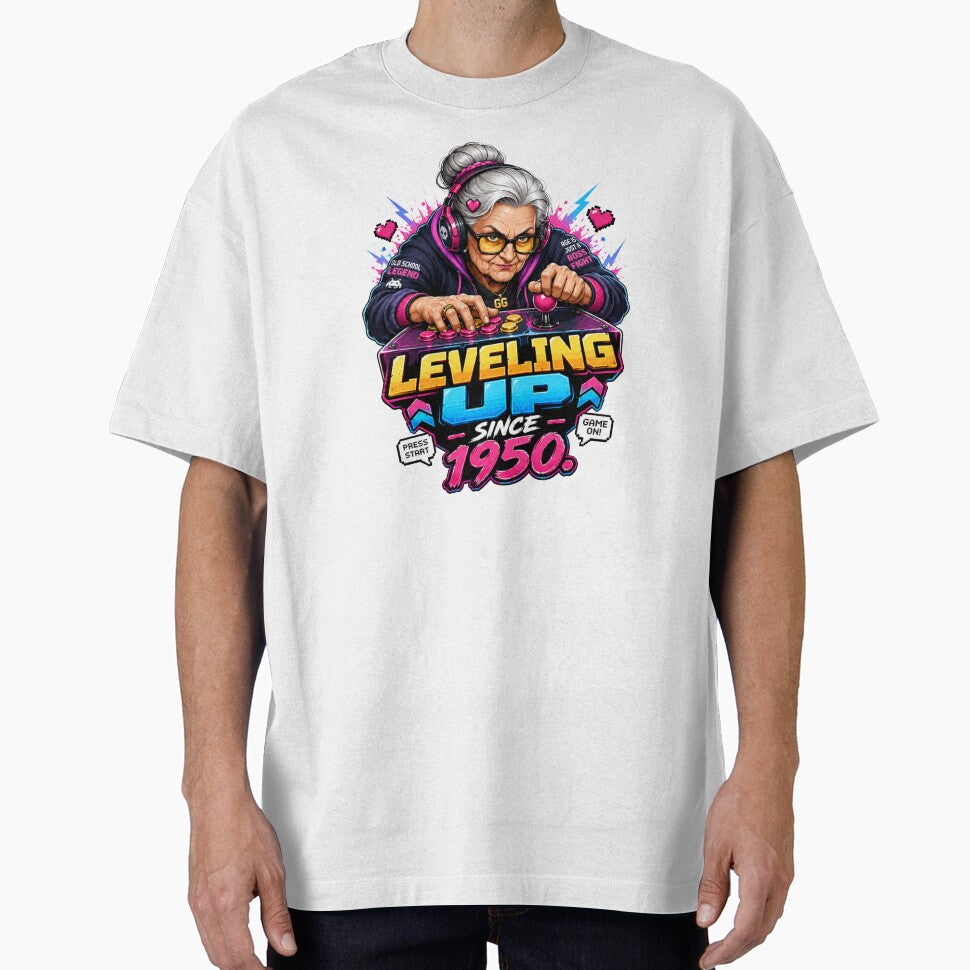 Leveling Up Since 1950 – Funny Gamer Grandma by Quirky Gaps