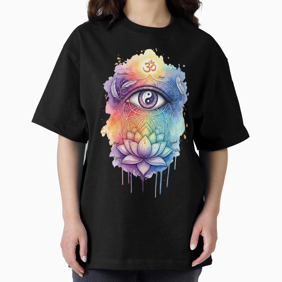 Mystic Eye & Lotus – Rainbow Chakra Spiritual Art by Margival