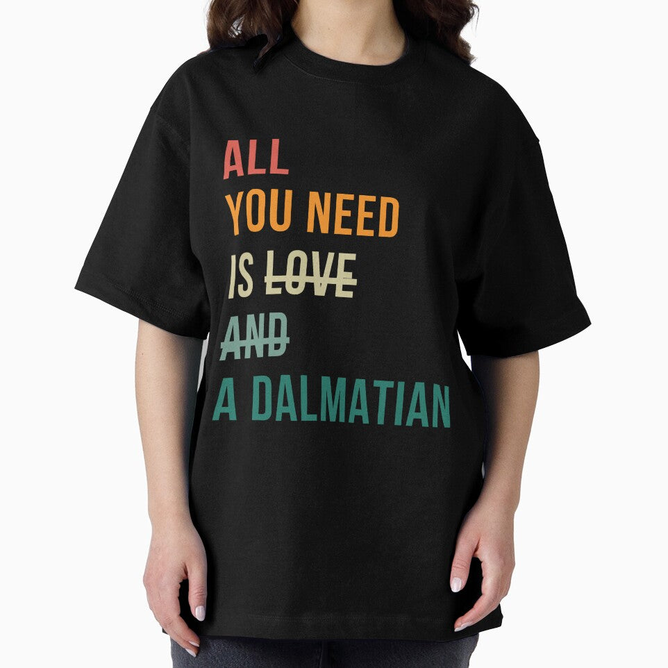 Retro all you need is love and a Dalmatian dog breed design by 29Bumblebee