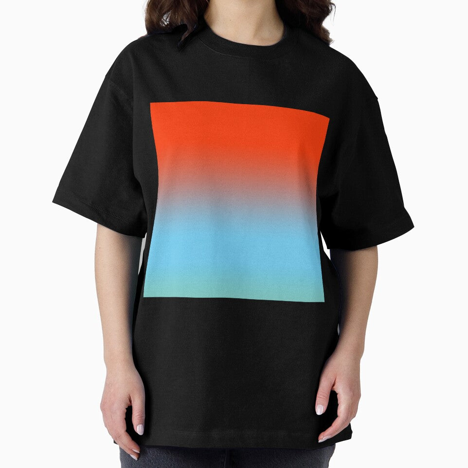 Modern Tones Ombre/Orange Red and Sky Blue by ozcushions