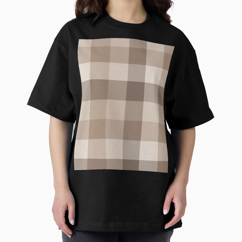 Neutral Earthy Tone Gingham Plaid Design by PatternTitan