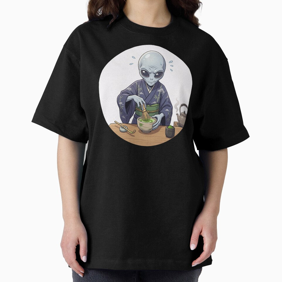 Alien Zen Master Making Japanese Matcha Tea by Sunkhung